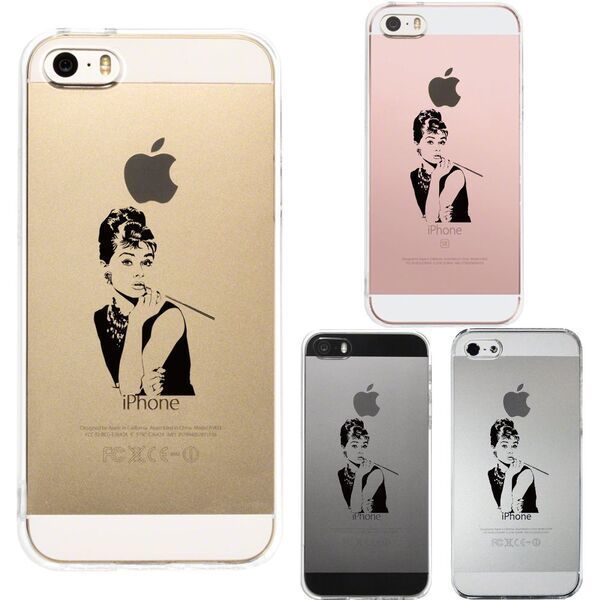 iPhone5 iPhone5s ケース クリア オードリー ヘプバーン スマホケース ハード スマホケース ハード拍卖