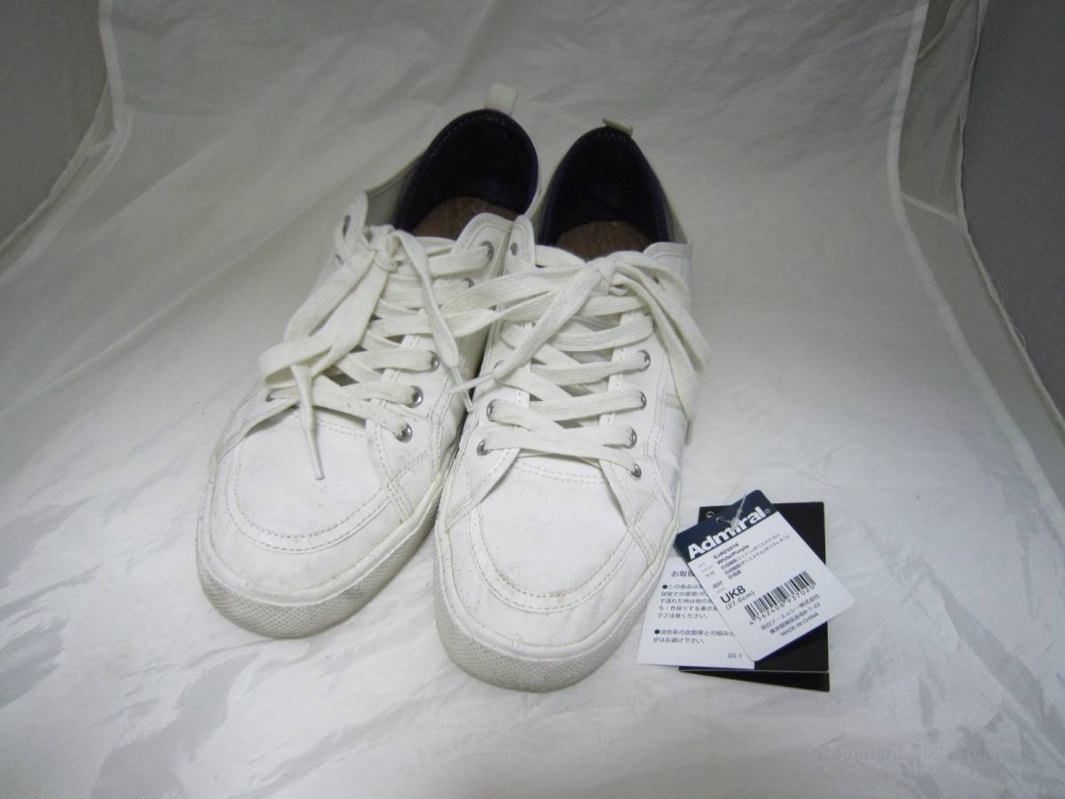 Admiral アドミラル ファスレン LT ホワイト パープル 115 SJAD2016 シューズ 27cm UK8 スニーカー [jiy拍卖