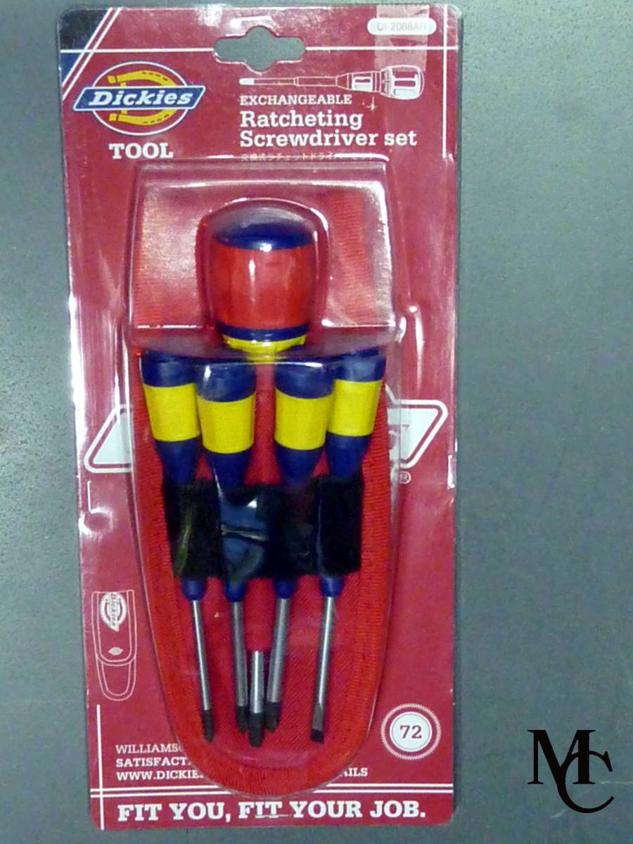 【y5123】送料660円~◆ dickies 交換式ラチェットドライバー(赤)◆検索DIYリフォーム日曜大工アメリカン雑貨バイカーガレージワークス拍卖
