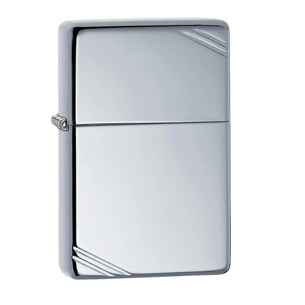 ジッポー オイルライター #260 1937復刻版 レプリカ コーナーカット フラットトップ クロームミラーのケースのみ/送料無料拍卖