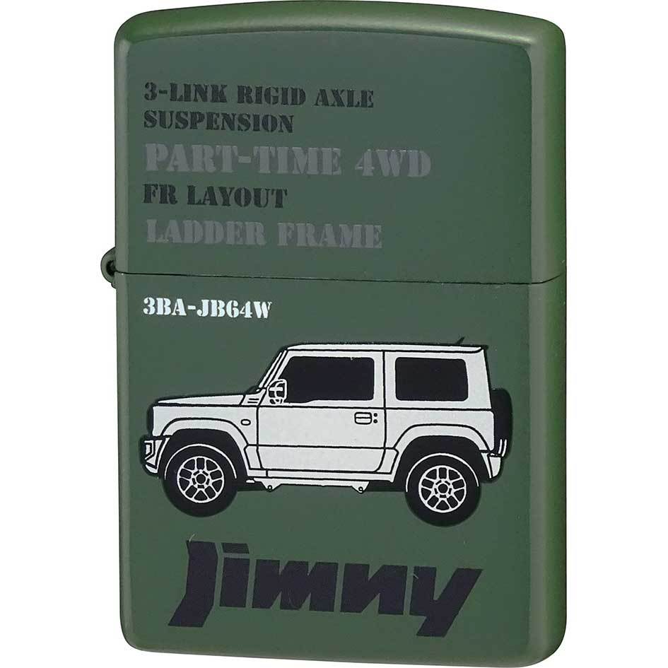 ジッポー スズキ ジムニー JIMNY JB64W JB64W 四駆 マットラッカーグリーン&ギフトボックスセット(オイル+フリント+BOX)/送料無料拍卖