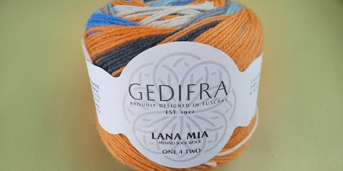 毛糸 GEDIFRA ジェディフラ Lana mia ラナミア One 4 Two メリノ #973 (イタリア製) ソックヤーン 靴下拍卖