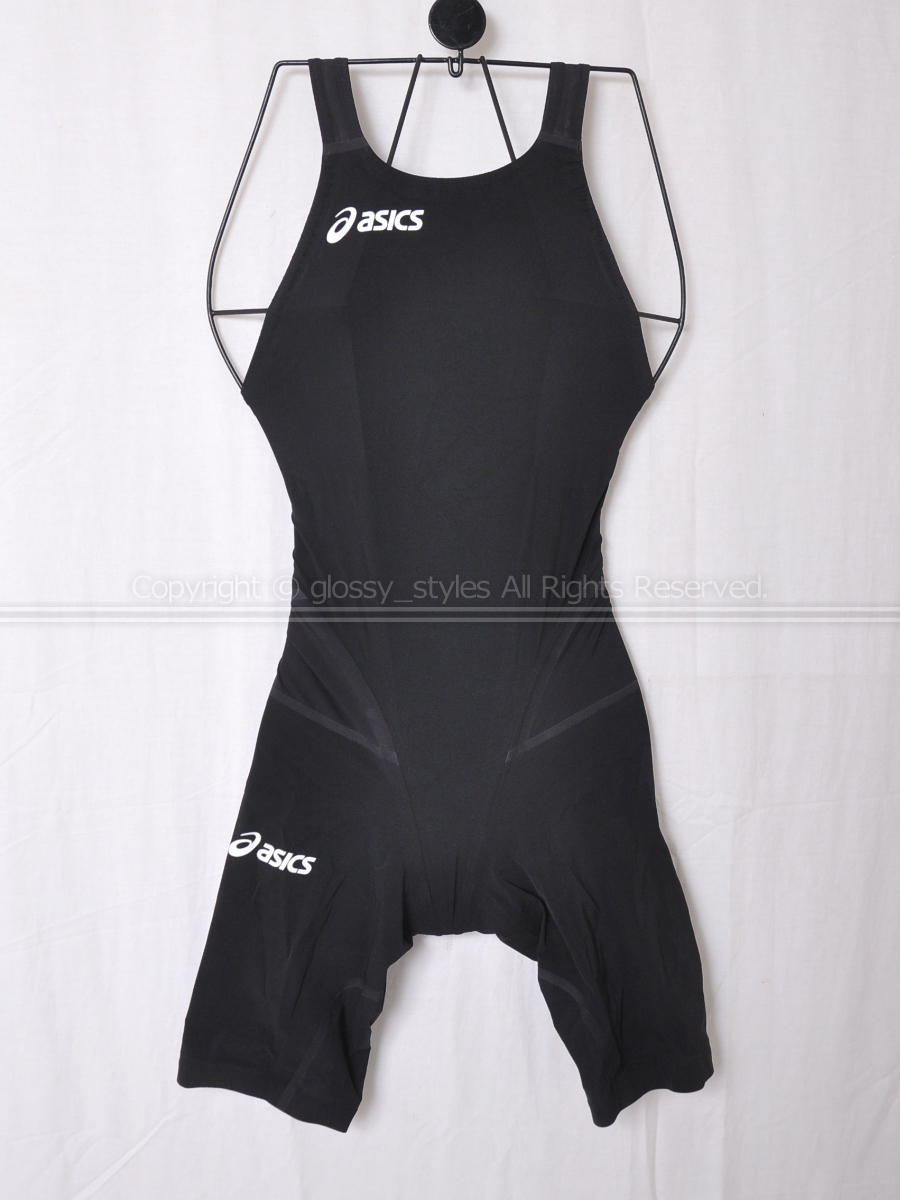 k1654-15■asics アシックス TOP iMPACT LINE トップインパクトライン タイプゼロ ALS517S ハーフスパッツ競泳水着 ブラック 難あり SS拍卖