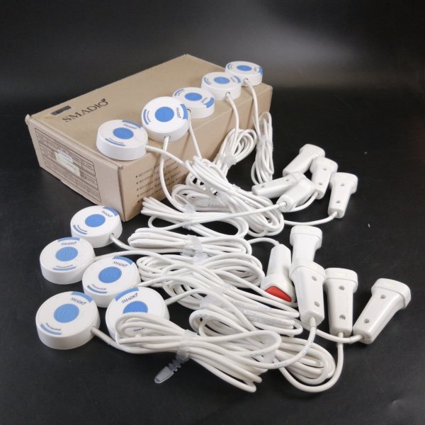 SMADIO ナースコールタイプ 送信機 SB-100 ホワイト/ブルー 10個セット 業務用 チャイム 【USED品】 02 04126拍卖