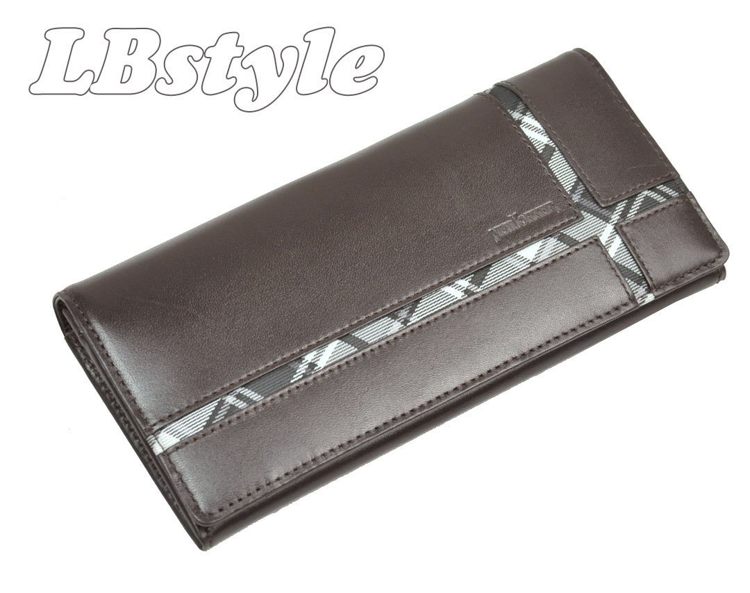 A0267 新品 new yorker クロス牛革 小銭入れ付き 長財布 メンズ財布 ニューヨーカー 紳士サイフ拍卖