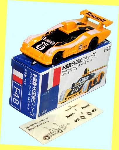 ▲▲最終品★トミカ青箱-#F-048・アルピーヌ ルノーA 442ターボ★青箱トミカ★日本製★一次流通 新品未使用・超貴重レア・外箱圧迫被災有拍卖