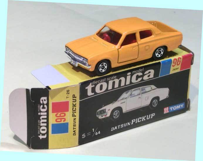 ▲▲トミカ黒箱-#096・ダットサン ピックアップ★黒箱トミカ日本製★ダイキャスト製・一次流通 新品未使用・超貴重美品レア・外箱被災難有拍卖
