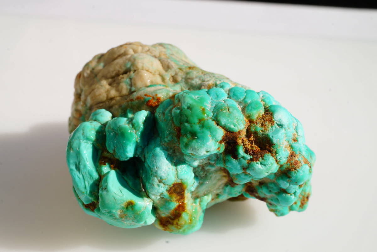 30年前の在庫!上質アリゾナ産色合い鮮やか特大天然トルコ石・トルコ(ターコイズ)原石263ct拍卖