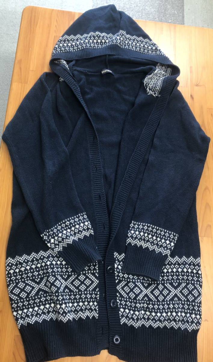 イーストボーイ east boy コットンカーディガン 紺 フード 送料230円 11号 EASTBOY拍卖