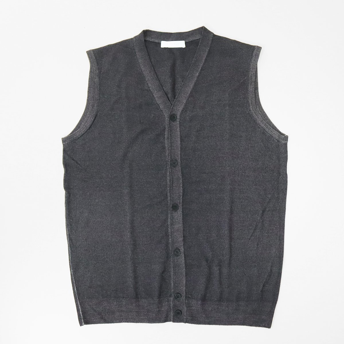 ● Cruciani ◆ ウール 薄手 ニット ベスト サイズ54 ダークブラウン Vネック 製品染め イタリア製 クルチアーニ ◆WX10拍卖