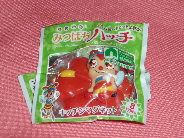 激レア!カワイイ♪2010年 昆虫物語 みつばちハッチ キャラクター マグネット(非売品)②ハイビスカス拍卖