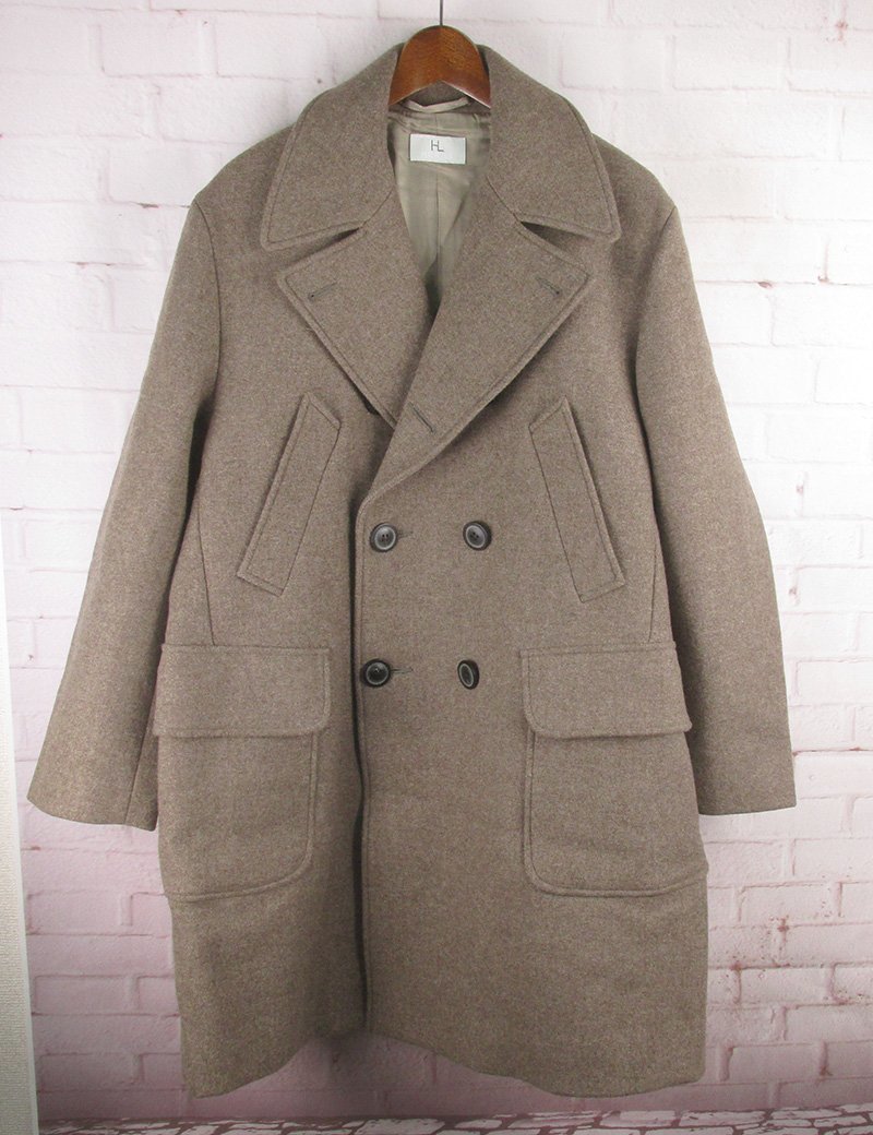 LFJ23715 HERILL ヘリル ブラックシープ Pコート ピーコート 21-020-HL-8050-3 2 未使用拍卖