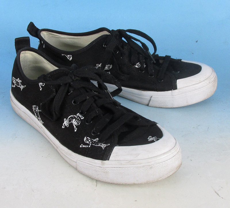 MYF15407 GU×KIM JONES ジーユー×キムジョーンズ キャンバス スニーカー ブラック 26.0拍卖