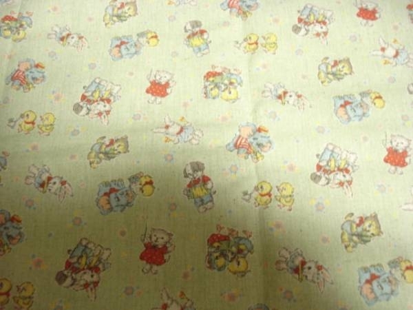 ◆麻混「メリーボンボン」(グリーン)約50㎝×約45㎝/レトロ拍卖
