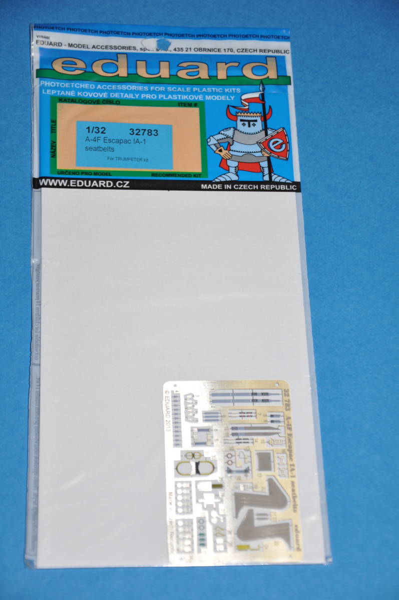 エデュアルド 1/32 アメリカ軍 A-4F シートベルト トランぺッターTRUMPETER 用 エッチングパーツ Eduard 32783 A-4 Escapac IA-1 seatbelts拍卖