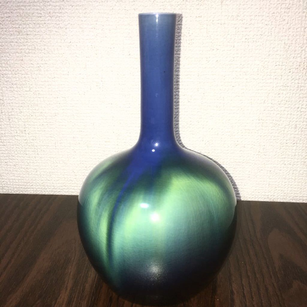 九谷 人間国宝 徳田 八十吉(正彦) 花入拍卖