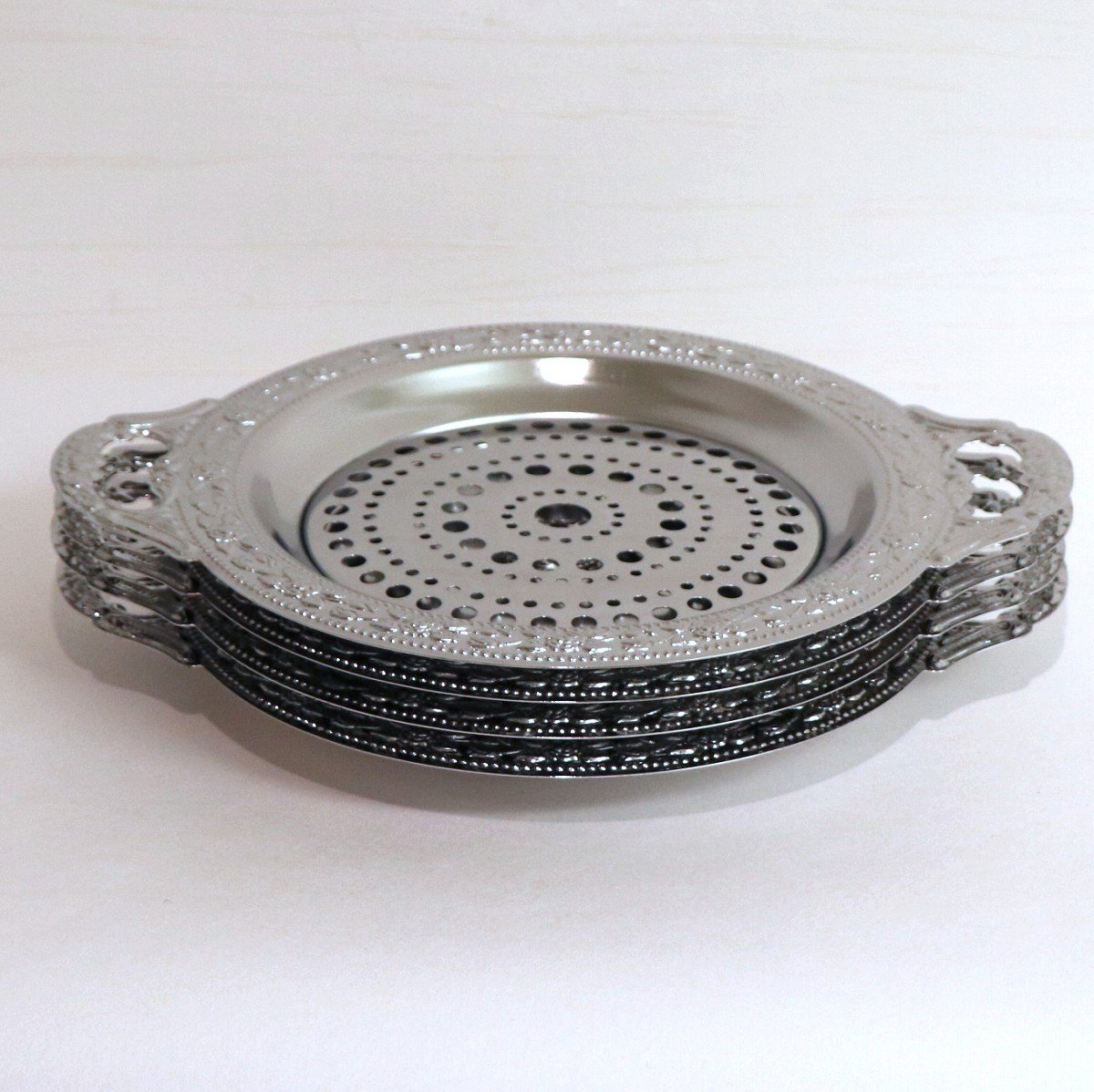 ステンレス盛皿・ 焼肉プレート ・水切りプレート・焼肉盛り付け・4枚セット・No.200809-03・梱包サイズ60拍卖