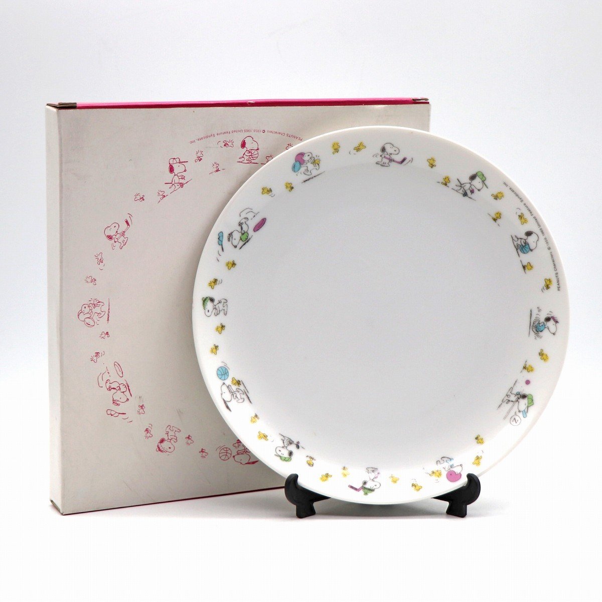 SNOOPY・スヌーピー飾り皿・洋食器・飾り台付・銀行ノベルティ・No.221030-14・梱包サイズ60拍卖