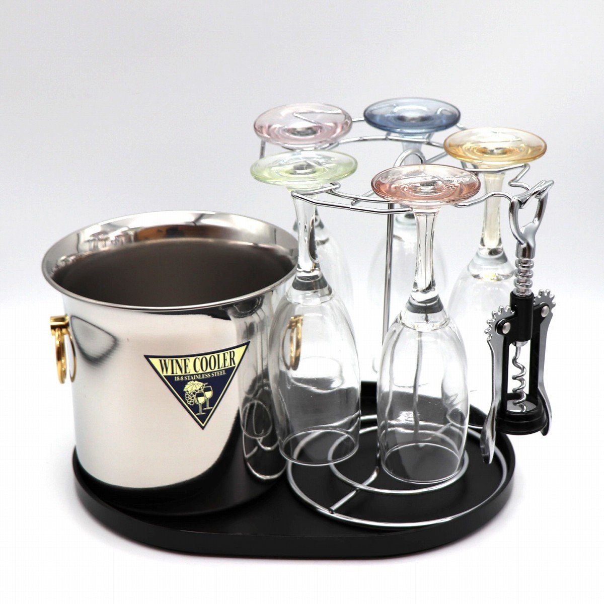 和平フレンズ・ワインクーラー・ワインオープナー・ワイングラス・グラススタンド・No.200902-094・梱包サイズ100拍卖