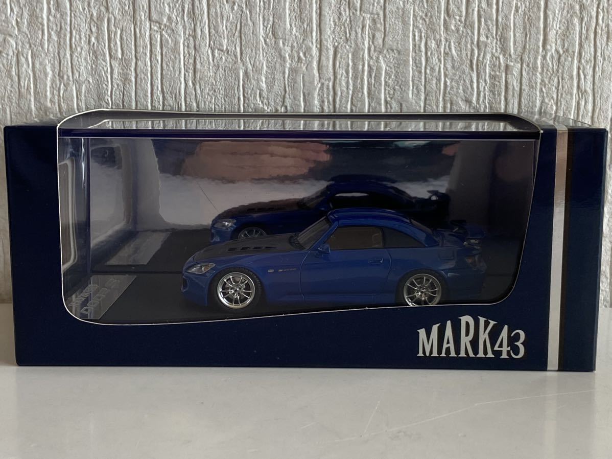 マーク43 1/43 ホンダ S2000 無限 AP1 モンテカルロブルーパール MARK43 HONDA MUGEN カーボンボンネット ハードトップ拍卖