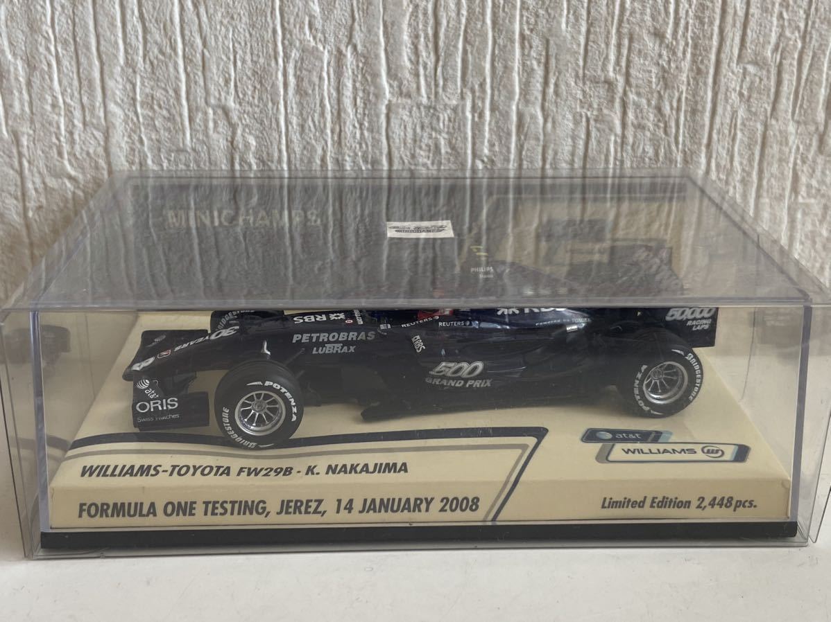 ミニチャンプス 1/43 ウィリアムズ トヨタ FW29B #8 2008 中嶋一貴 ヘレス テスト MIMICHAMPS PMA Williams TOYOTA拍卖
