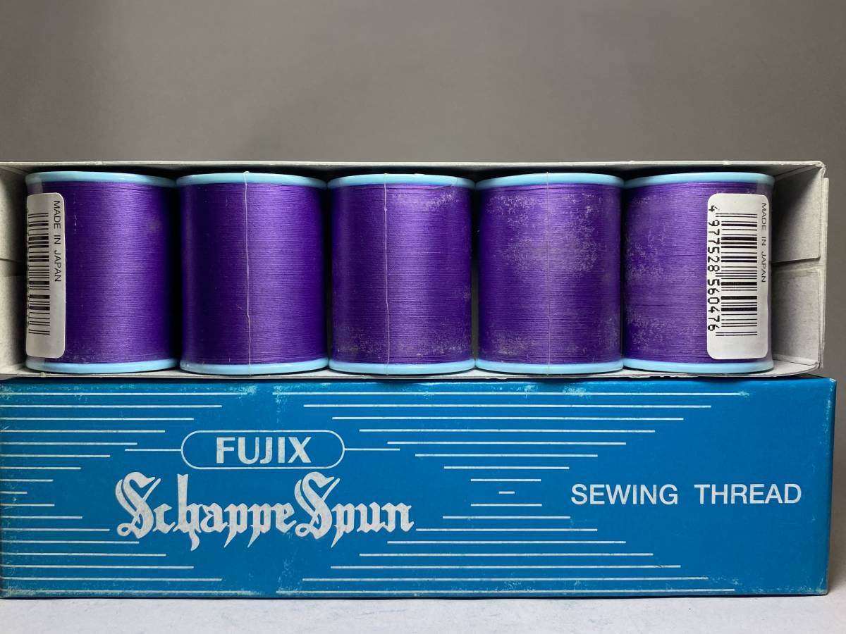 (志木)在4 (47 紫)未使用★フジックス シャッペスパン ミシン糸 200m ×5点 #60番/普通地用 ミシン糸拍卖