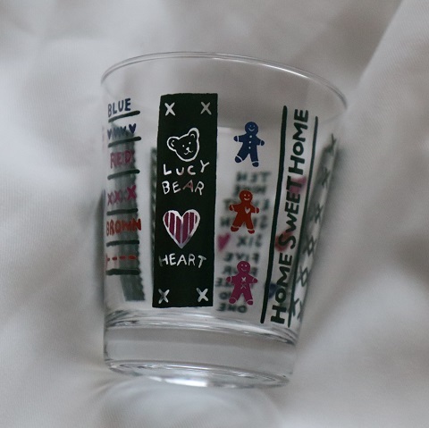 カワイイ!home sweet home Lucky Bear グラス タンブラー 高さ約8cm ほぼ未使用品拍卖