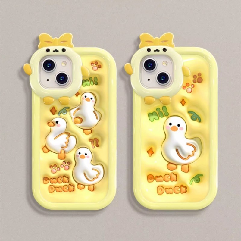 iPhone 14 ケース iPhone14 カバー アイフォン14 ケース Apple 6.1インチ 耐衝撃ケース おもしろ DUCK シリコン スマホcase ソフトカバー拍卖