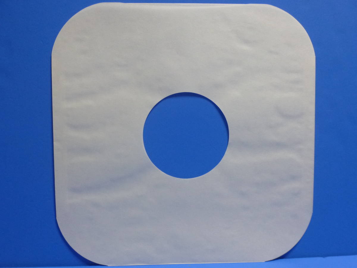 【レコード内袋】送料無料 12インチLP用 紙製インナー 100枚セット 内艶コート紙 両穴角R付 305×305 紙厚0.09mm拍卖