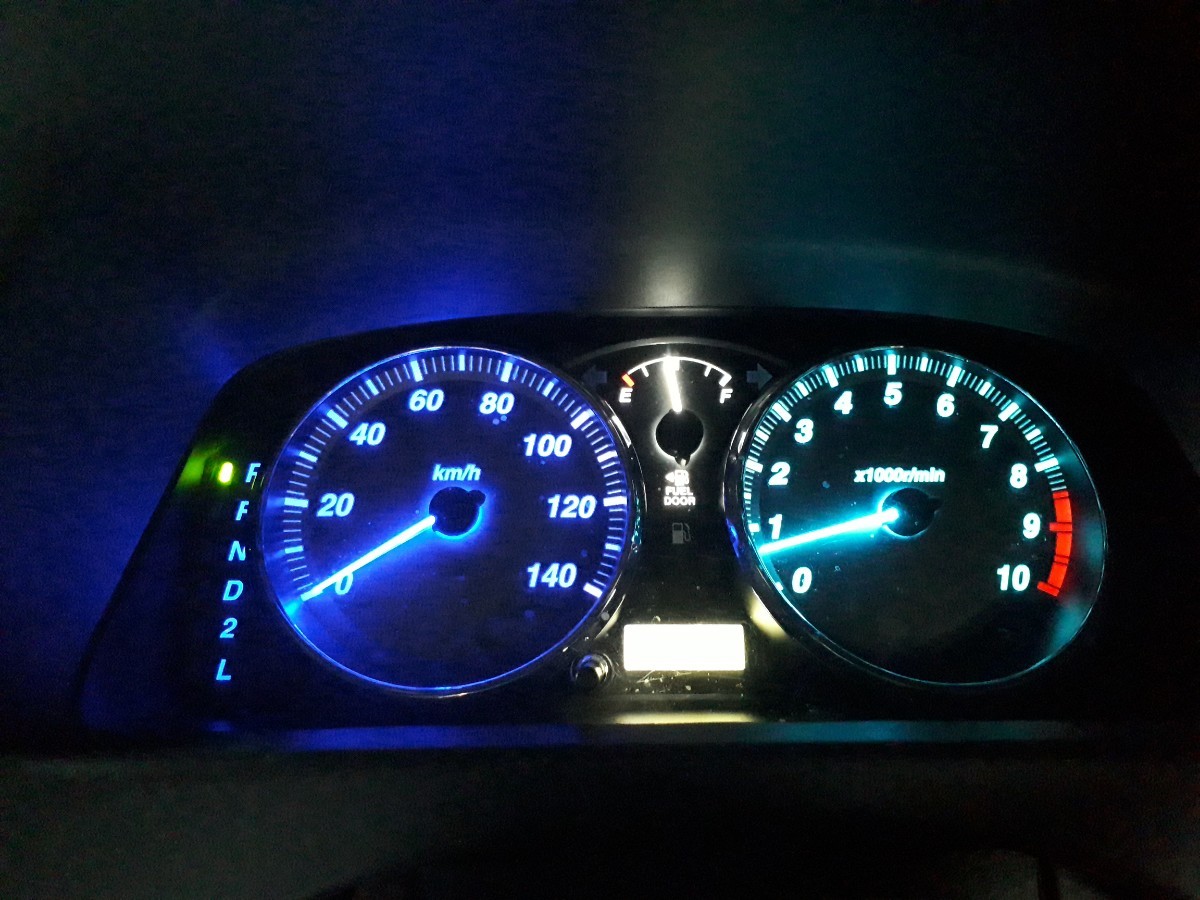 ムーヴ L150S, L160S用メーター LED打ち替え品 水色 青色 中古 ダイハツ車拍卖