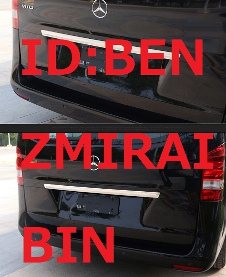 ベンツ Benz V クラス ビアーノ W447 Vito リア バンパー ゲート 中央 アンダー ガーニッシュ プロテクター カバー シルバー 1枚拍卖