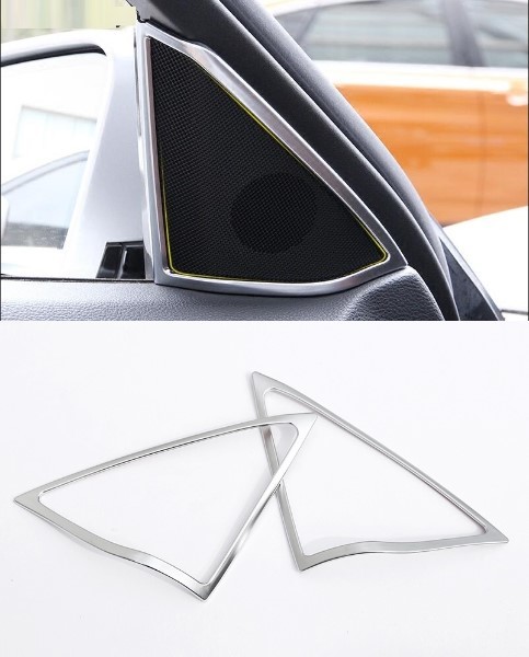 ベンツ ドア 上 スピーカー サウンド カバー トリム 枠 デコレーション W207 AMG クーペ カブリオレ シルバー 2pcs拍卖