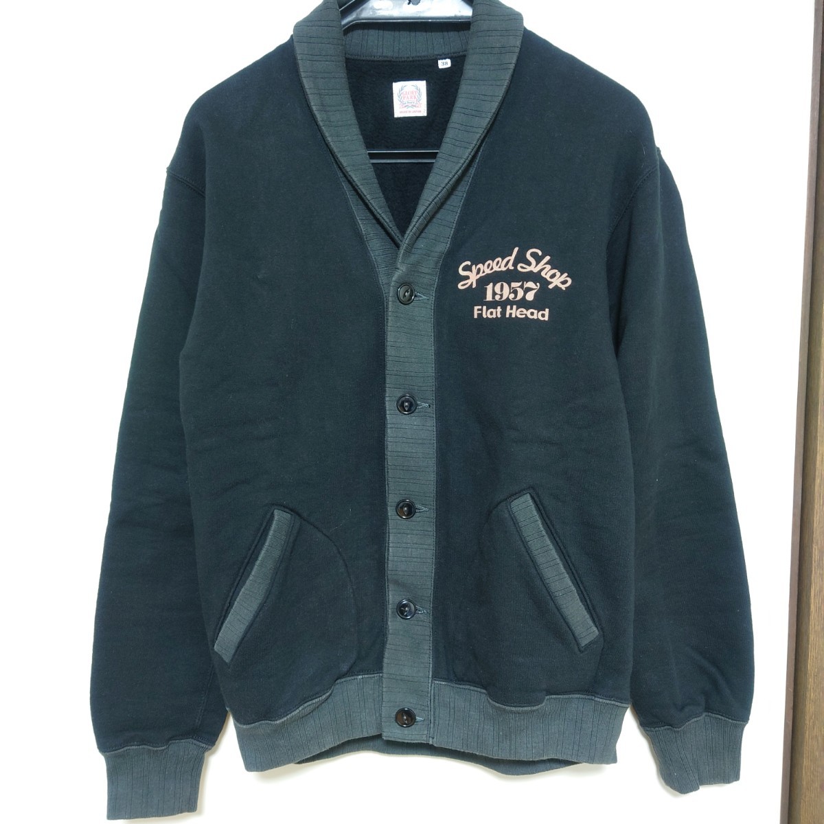 フラットヘッド カーディガン スウェット アメカジ スウェットカーディガン ジャケット THE FLAT HEAD 日本製拍卖