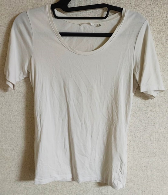 Sサイズ UNIQLO ユニクロ DRY T-SHIRT 半袖 Tシャツ 丸首 ドライ 白 ホワイト拍卖