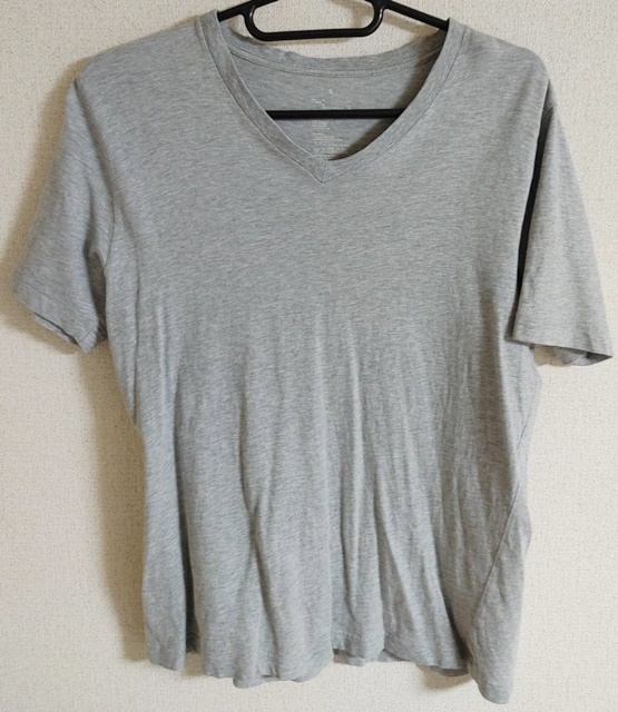 Sサイズ 良品計画 半袖 Tシャツ Vネック グレー拍卖