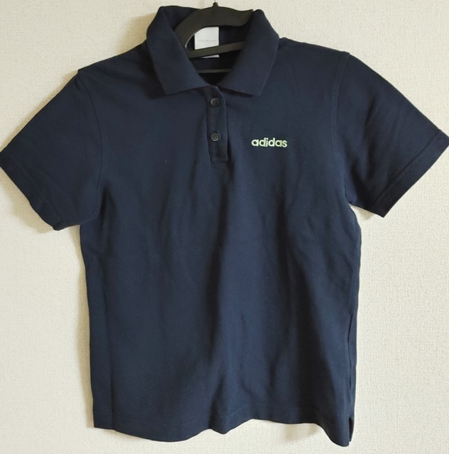 Mサイズ adidas アディダス 半袖 ポロシャツ 紺色拍卖