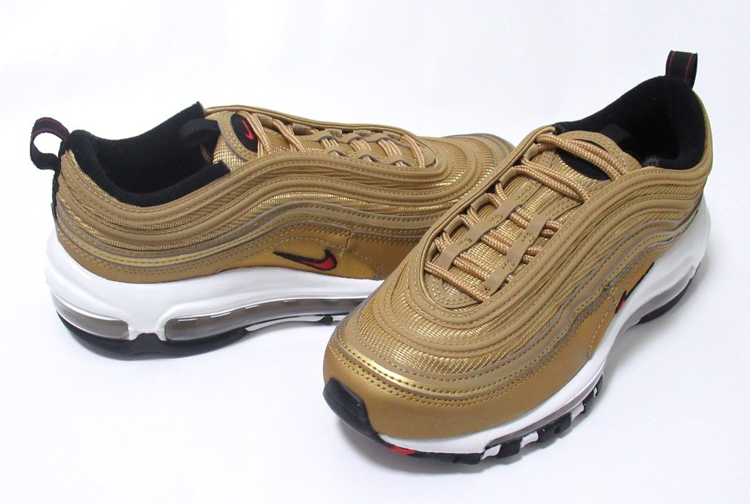 NIKE WMNS AIR MAX 97 OG ゴールド 金 24cm ナイキ ウィメンズ エアマックス97 DQ9131-700拍卖