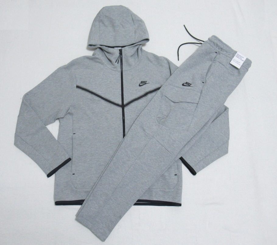 NIKE TECH FLEECE パーカー パンツ セットアップ グレー XL ナイキ メンズ テックフリース 上下セット カーゴ CU4490-063 DM6454-063拍卖