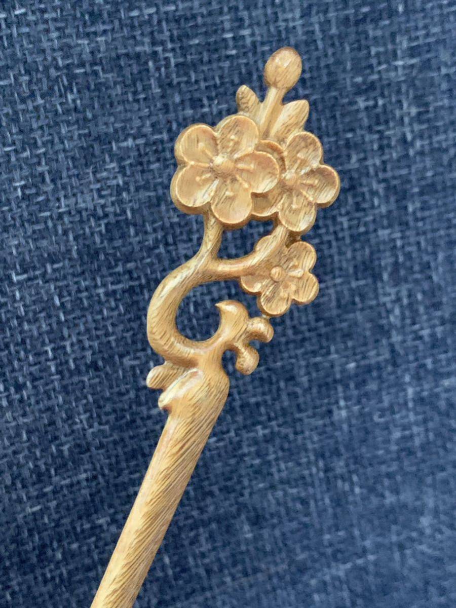 かんざし 新品 髪飾り 成人式 入学式 結婚式 ヘアアクセサリー 可愛い 檀木 お花模様 梅拍卖
