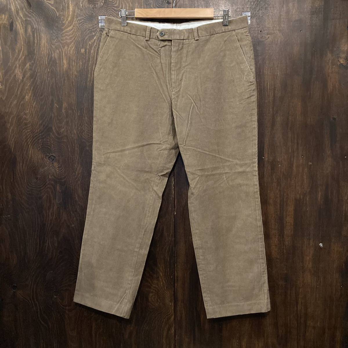 LAUREN Ralph Lauren ラルフローレン コーデュロイパンツ 茶 ワイドシルエット ポロラルフローレン拍卖