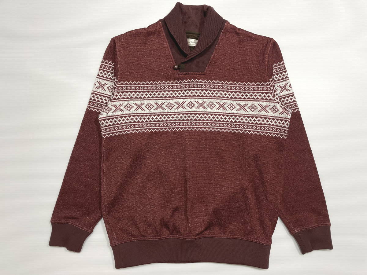 新品 未使用 ゴールデンベア Golden Bear ニットセーター ショールカラー 裏起毛 クルミボタン 石瀬5763拍卖