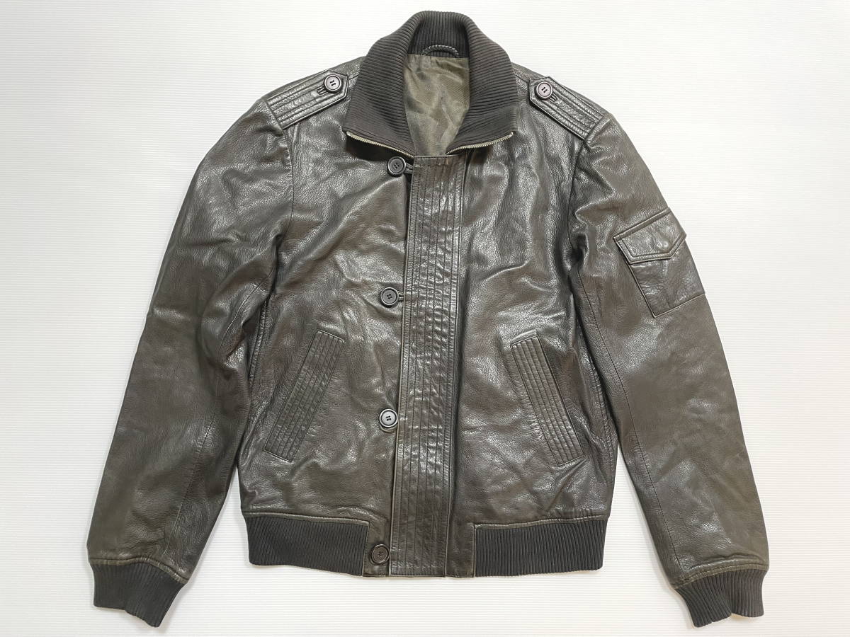 アンノウンロンドン 羊革 レザージャケット UNKNOWN LONDON シープスキンブルゾン ハイデザイン ririジッパー リリジッパー 石瀬5784拍卖