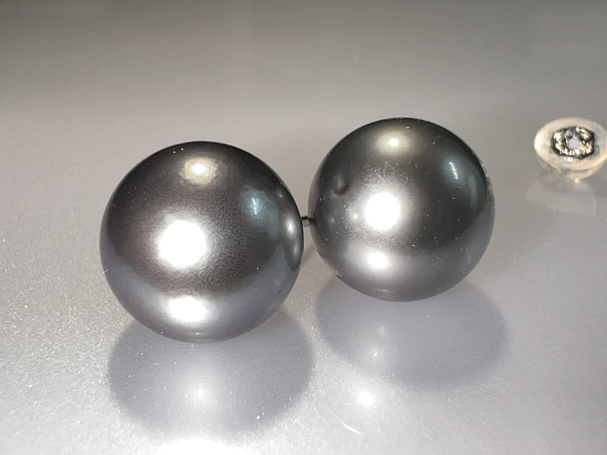 「大特価」PTクロチョウ真珠ピアス 10ミリ KS4123拍卖
