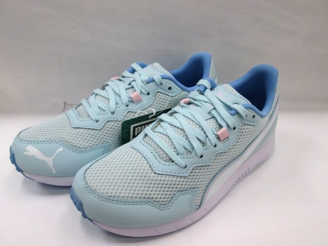 送料込み☆即決☆プーマ☆キッズランニング靴ひもタイプ☆スピードモンスターPL☆195364☆アクア☆23センチ拍卖