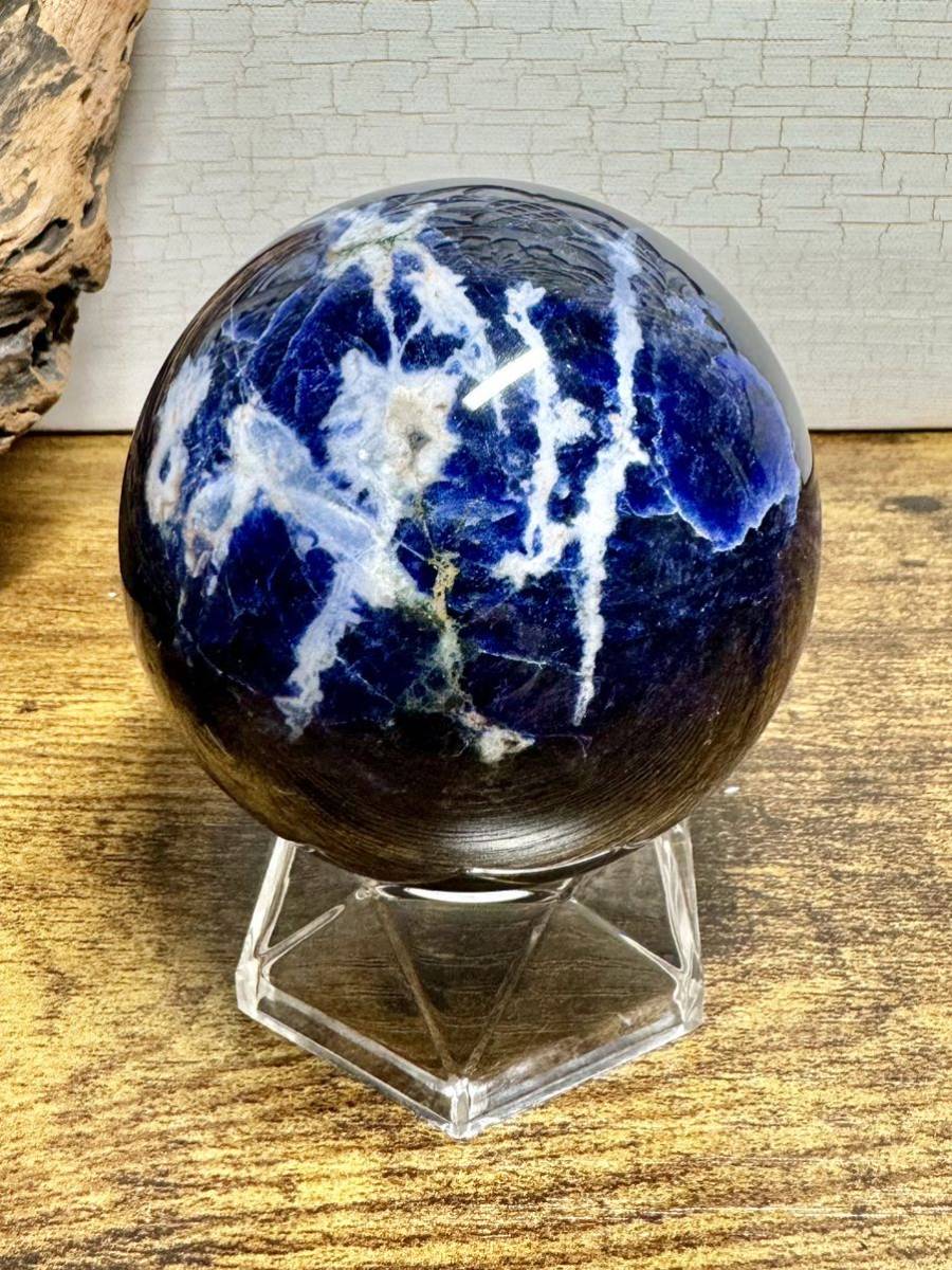 ■高品質 ソーダライト 大きなスフィア 72.2mm 459g 天然石スフィア パワーストーン 丸玉 原石 11800拍卖