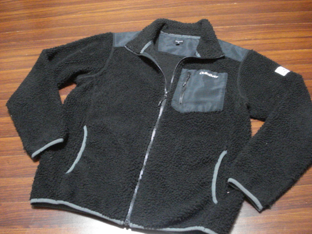 Quick Silverボアジャケット/メンズ/L/黒/クイックシルバー/ジップアップ拍卖