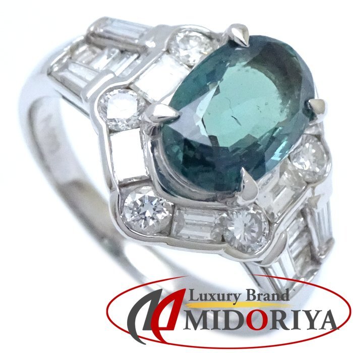 リング 指輪 アレキサンドライト1.94ct ダイヤモンド1.15ct 16号 Pt900プラチナ/64959【中古】拍卖