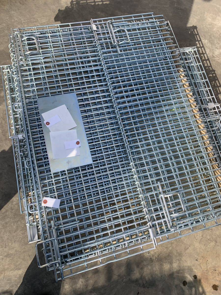 ff2222 メッシュパレット / 網カゴ / 網パレット (たて 760 × よこ 990 × 高さ 830 ) 2枚セット拍卖