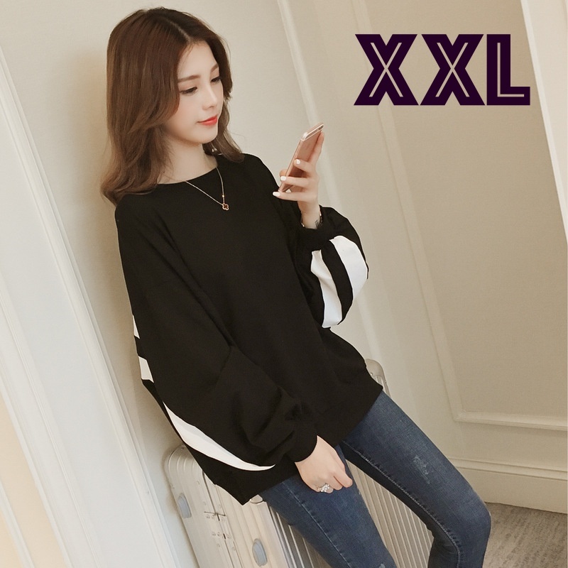 送料無料★新品 ビックシルエット&ビック2本線 トレーナー 大人カジュアル シンプル カジュアル★XXL拍卖