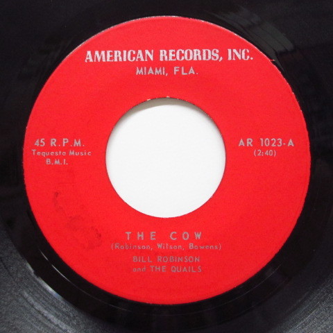 BILL ROBINSON & THE QUAILS-The Cow / Take Me Back, Baby拍卖